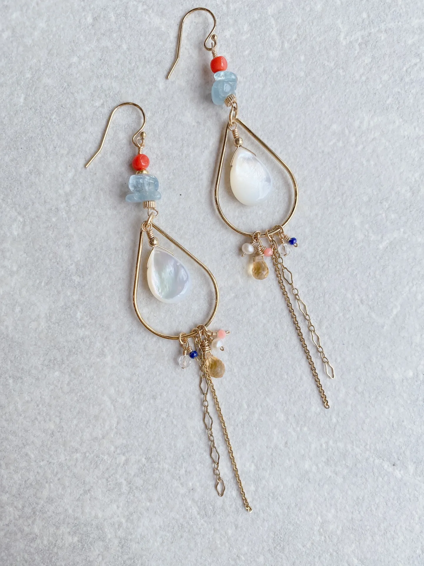 沖縄の海をまとう、上質なデザインピアス✨